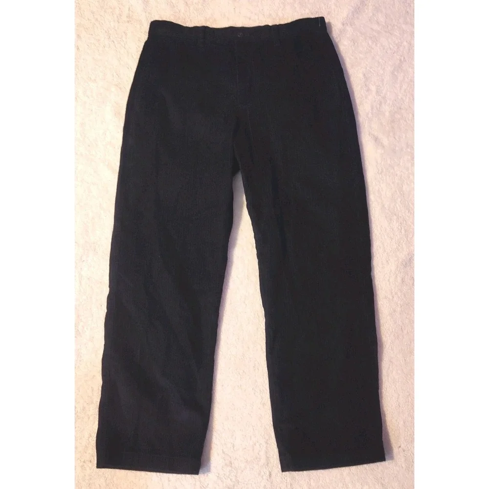 New Gap Mens Pants 33x30 Corduroy Navy 90s Loose Fit Trousers Preppy‎ Relaxed